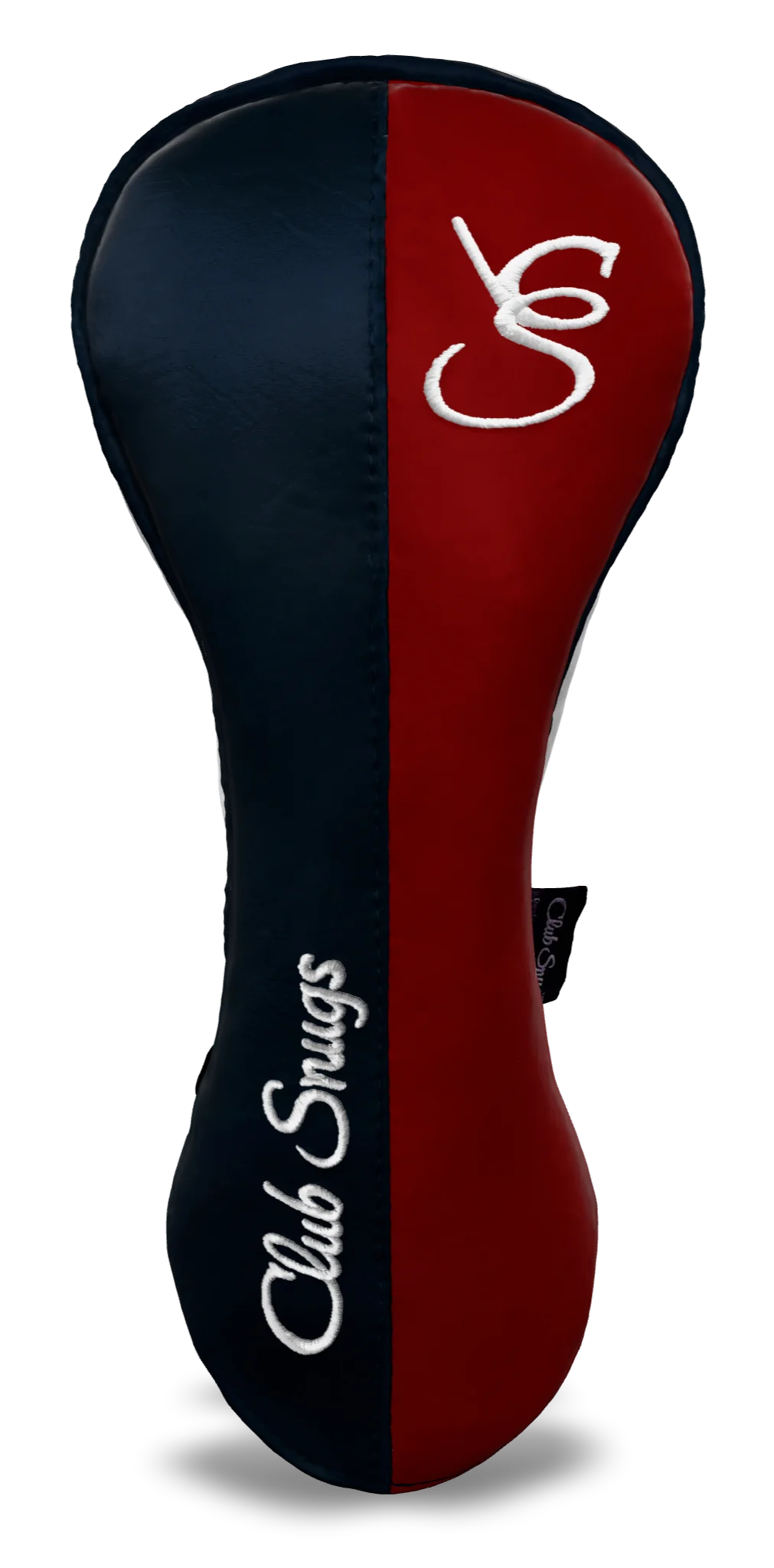 Front View view of a Navy, Red, Navy, and White Classic Driver Headcover with split seam