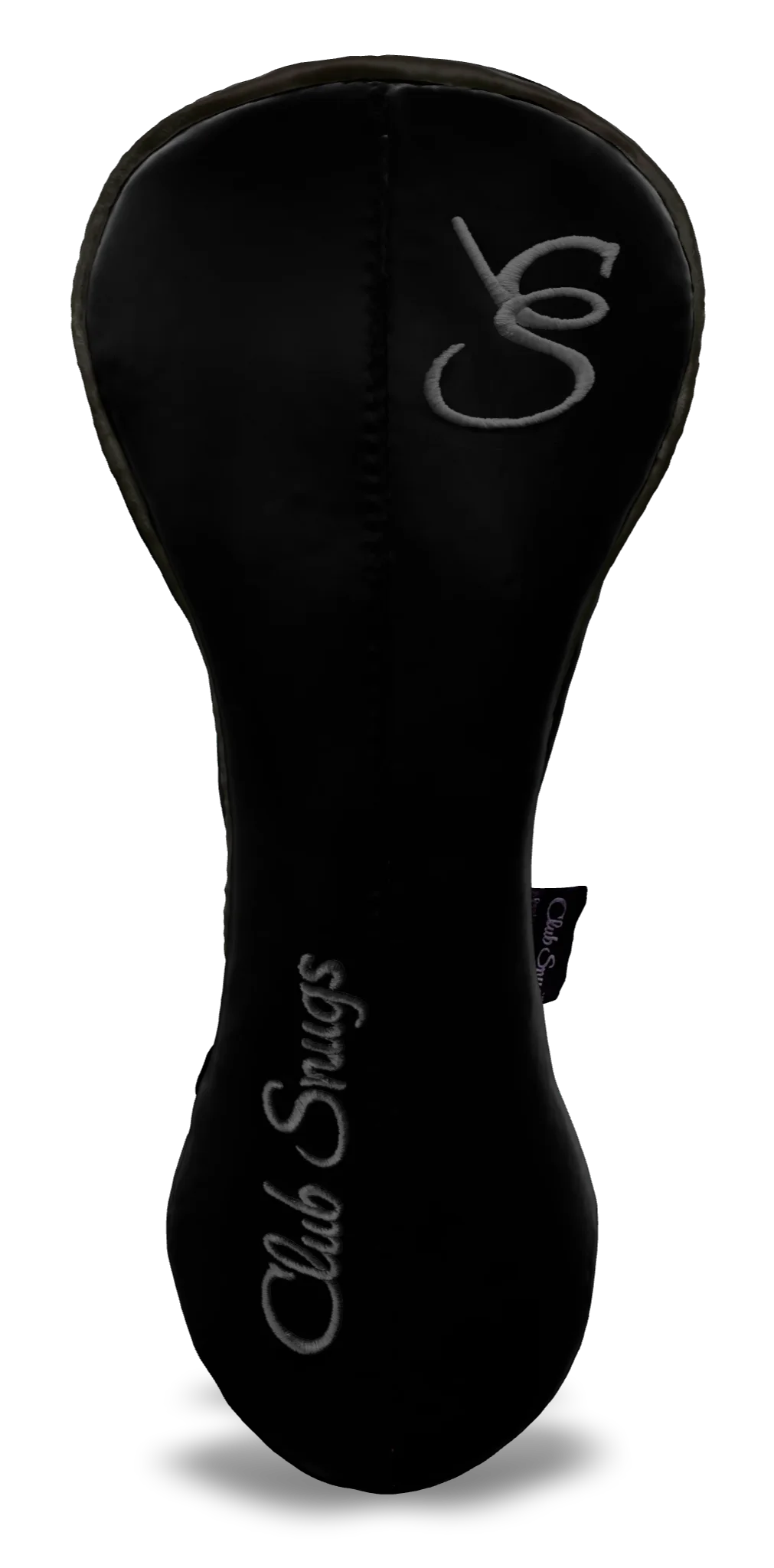 Front View view of a Black, Black, Gray, and Gray Classic Driver Headcover with split seam