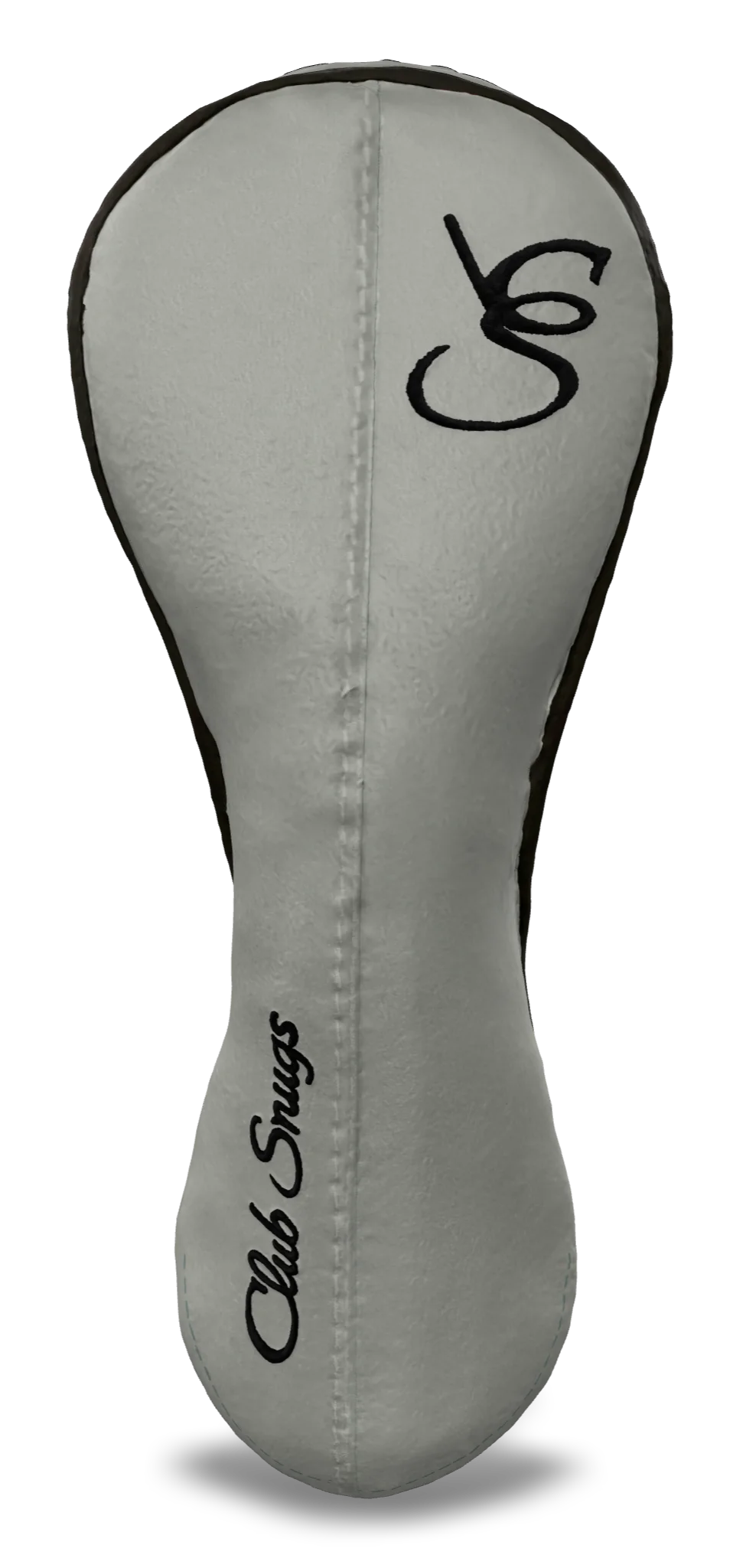Front view of a Exclusive Light Gray, Light Gray, Gray, and Black Classic Hybrid Headcover with split seam