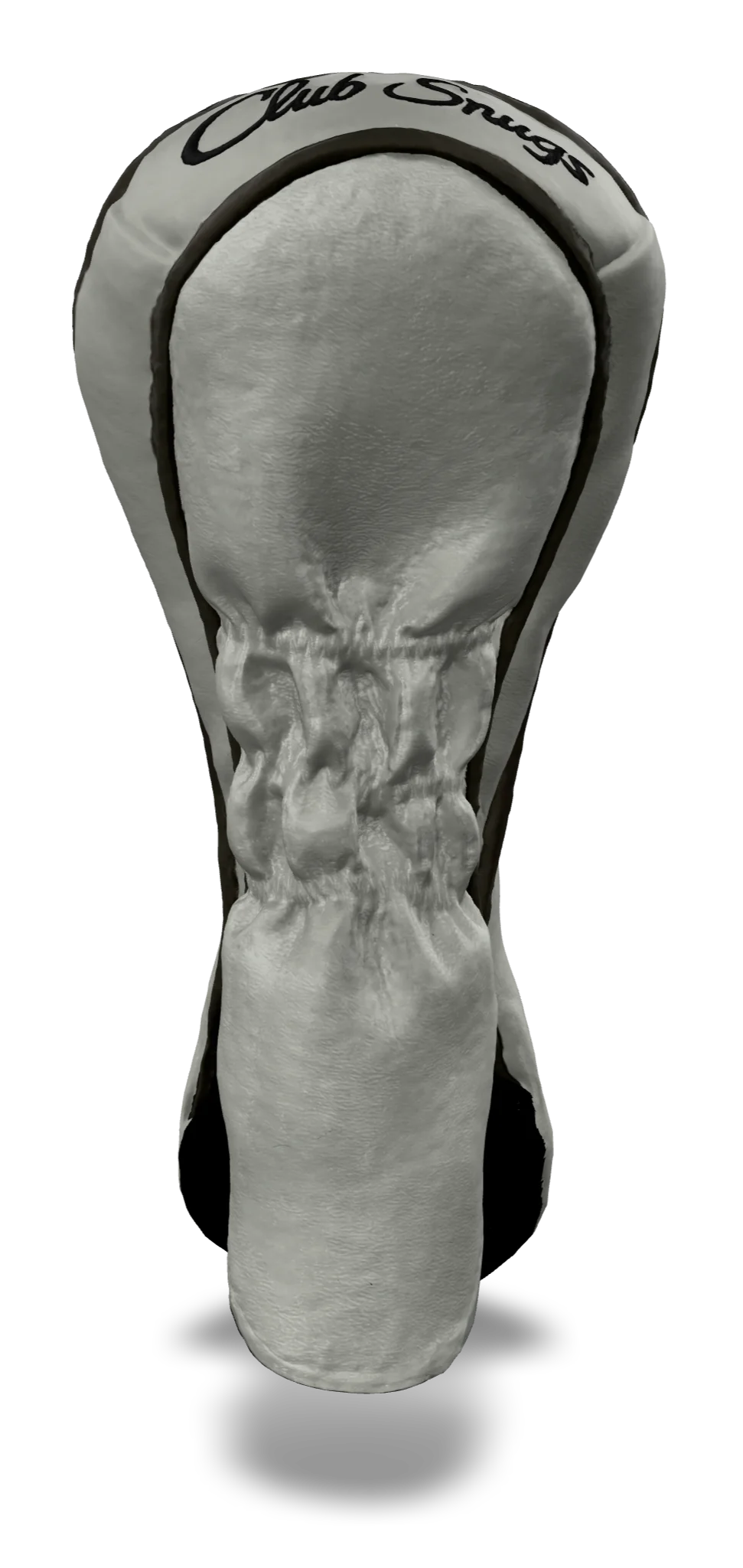 Back view of a Exclusive Light Gray, Light Gray, Gray, and Black Classic Hybrid Headcover with split seam