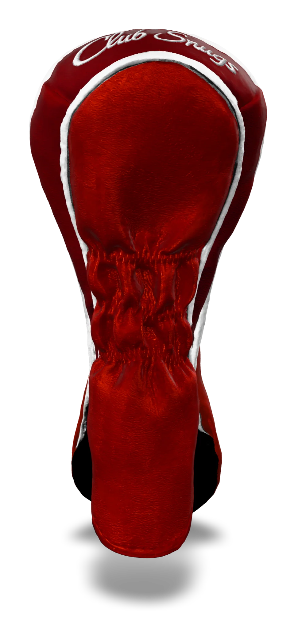 Back view of a Exclusive Red, Red, White, and White Classic Hybrid Headcover with split seam