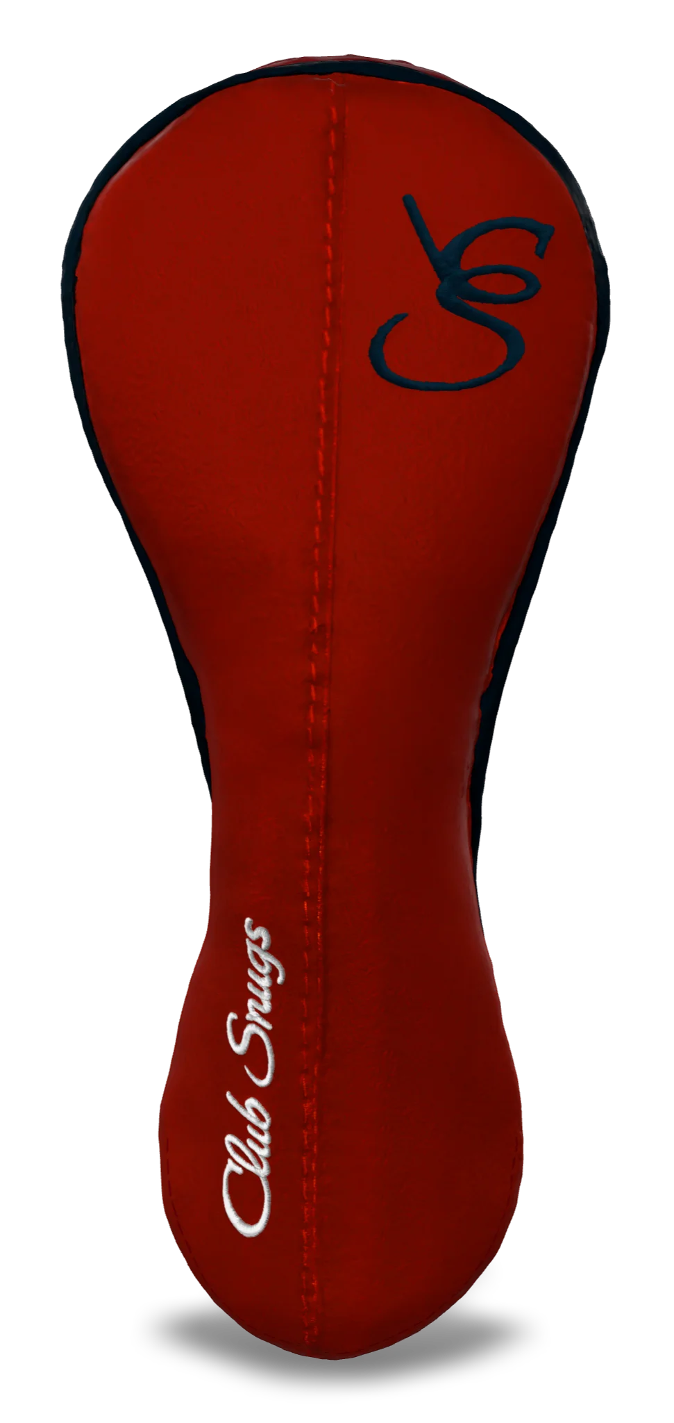Front view of a Exclusive Red, Red, Navy, and Navy Classic Hybrid Headcover with split seam