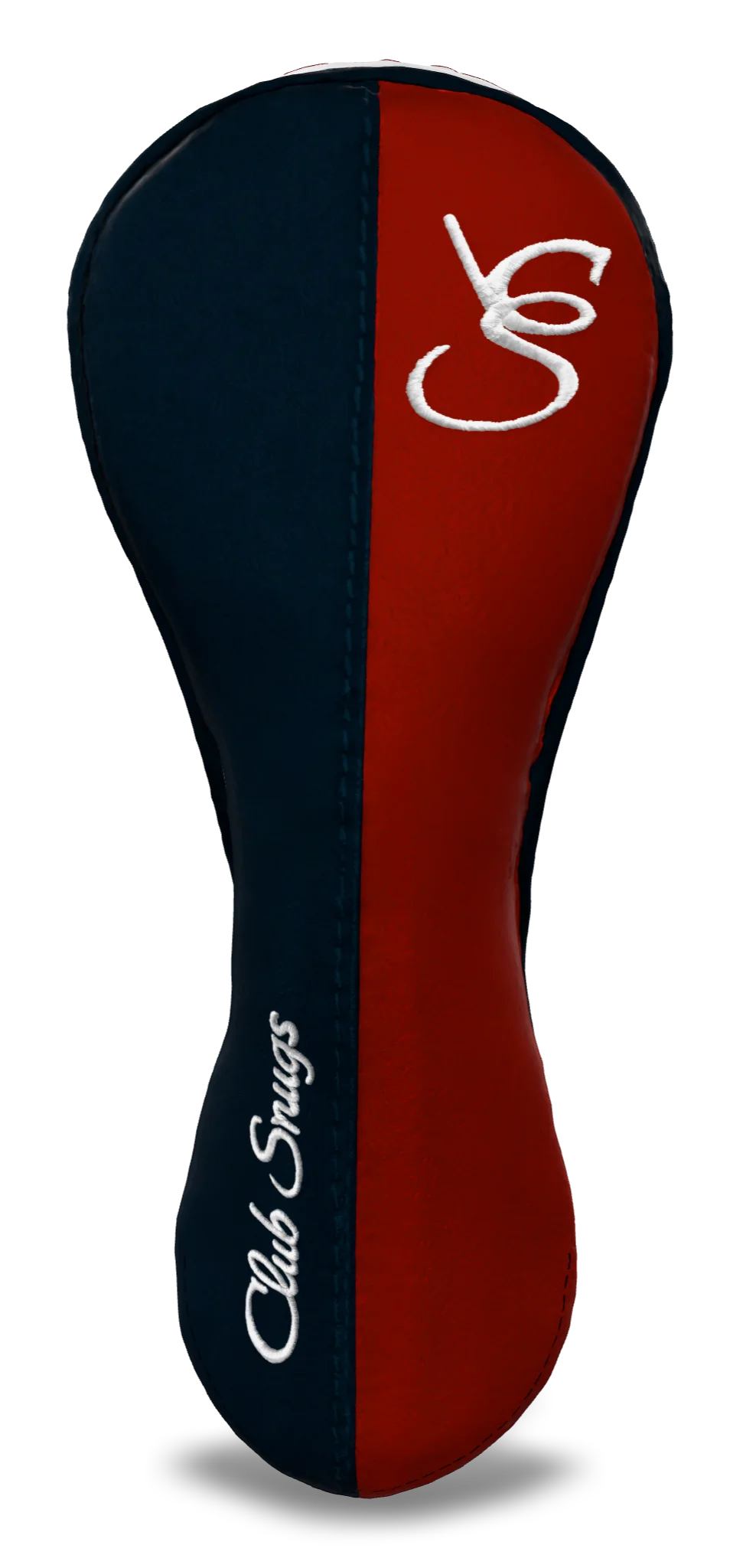 Front View view of a Exclusive Navy, Red, Navy, and White Classic Hybrid Headcover with split seam