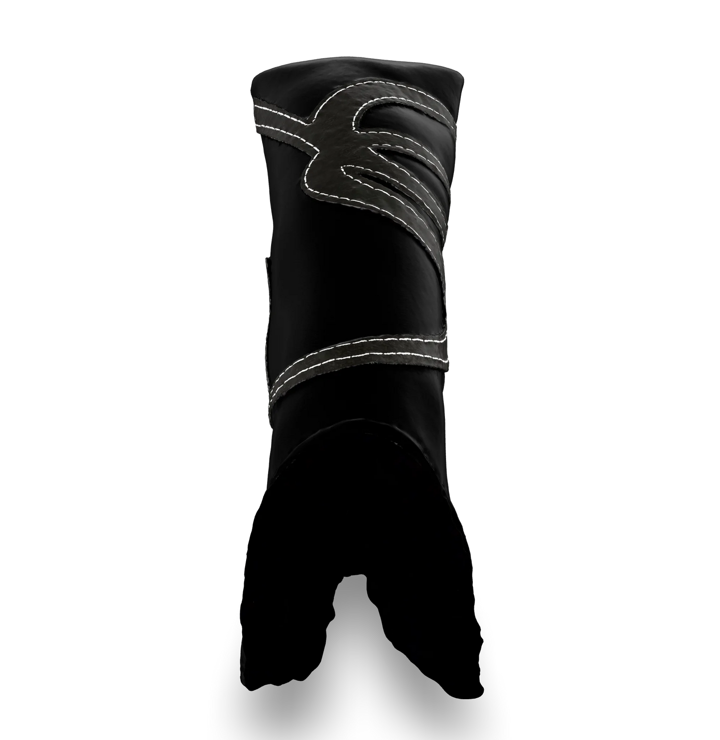 Top view of the CS Proto Blade Putter Headcover in Black, Gray, and Gray, highlighting the Club Snugs signature logo, top line, and anti-scratch fleece interior, designed to protect your putter while adding a premium feel.