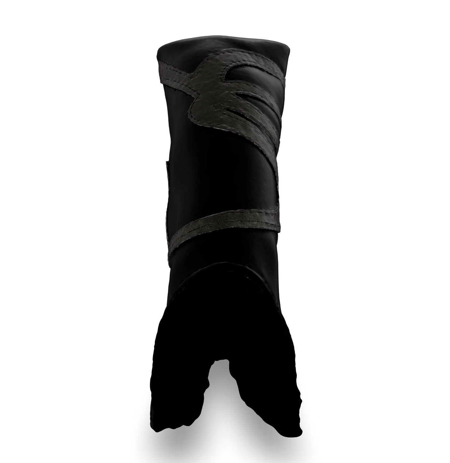 Top view of the CS Proto Blade Putter Headcover in Black, Gray, and Gray, highlighting the Club Snugs signature logo, top line, and anti-scratch fleece interior, designed to protect your putter while adding a premium feel.