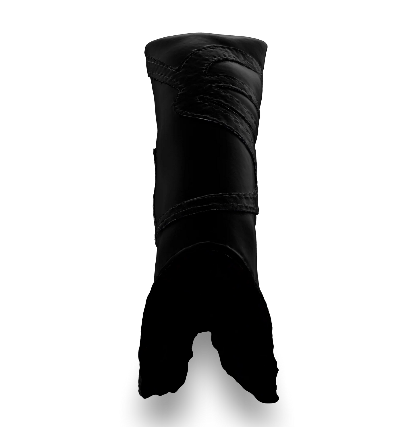 Top view of the CS Proto Blade Putter Headcover in Black, Black, and Gray, highlighting the Club Snugs signature logo, top line, and anti-scratch fleece interior, designed to protect your putter while adding a premium feel.