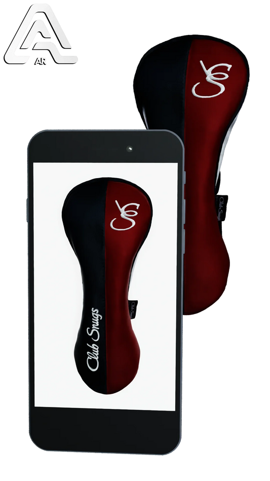 Left-Side view of a Navy, Red, Navy, and White Classic Driver Headcover with split seam