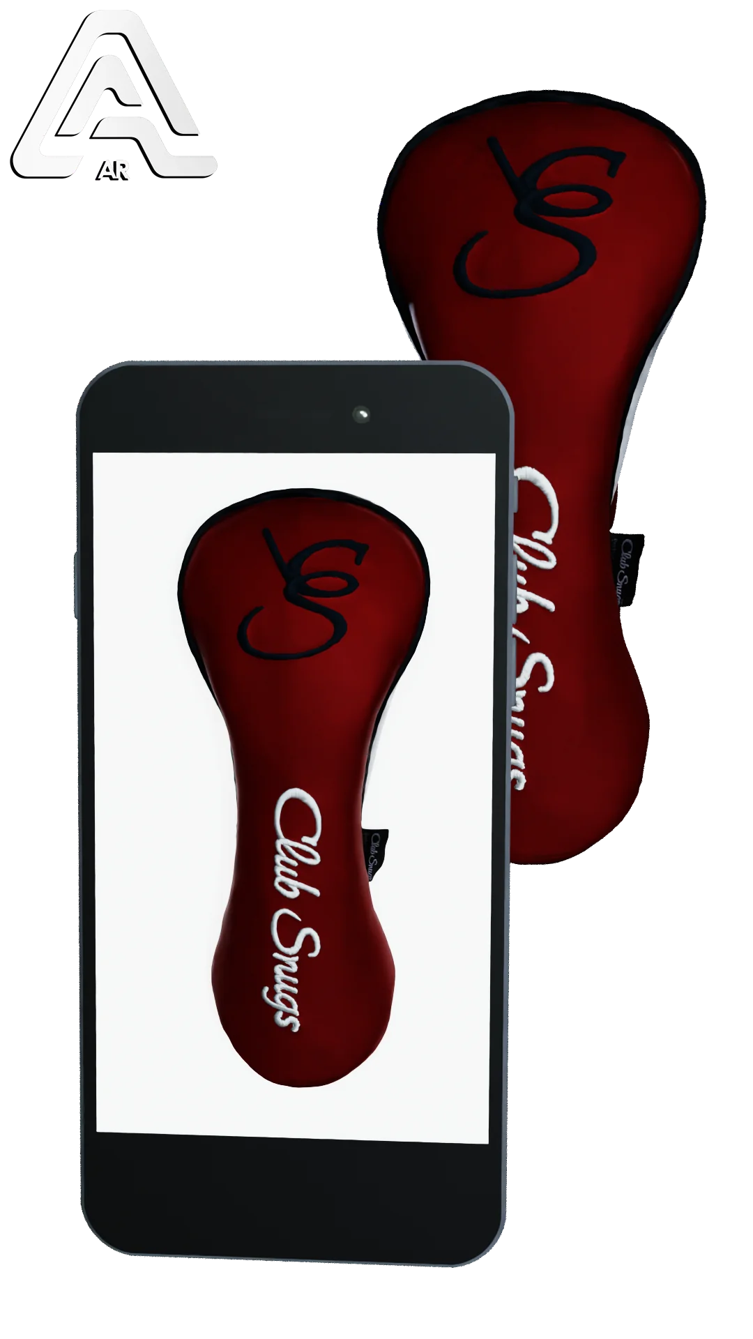 Left-Side view of a Exclusive Red, Navy, White, and Navy Shield Driver Headcover with prominent branding