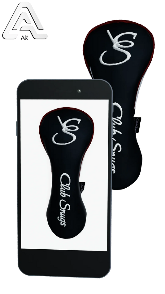 Left-Side view of a Exclusive Navy, Red, White, and White Shield Driver Headcover with prominent branding