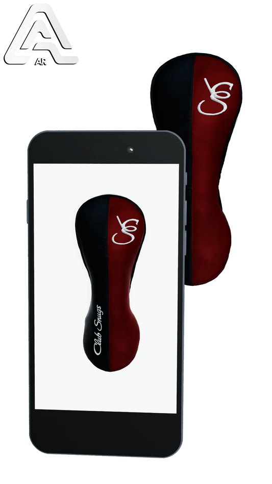 Left-Side view of a Bold Navy, Red, Navy, and White Classic Fairway Headcover with split seam