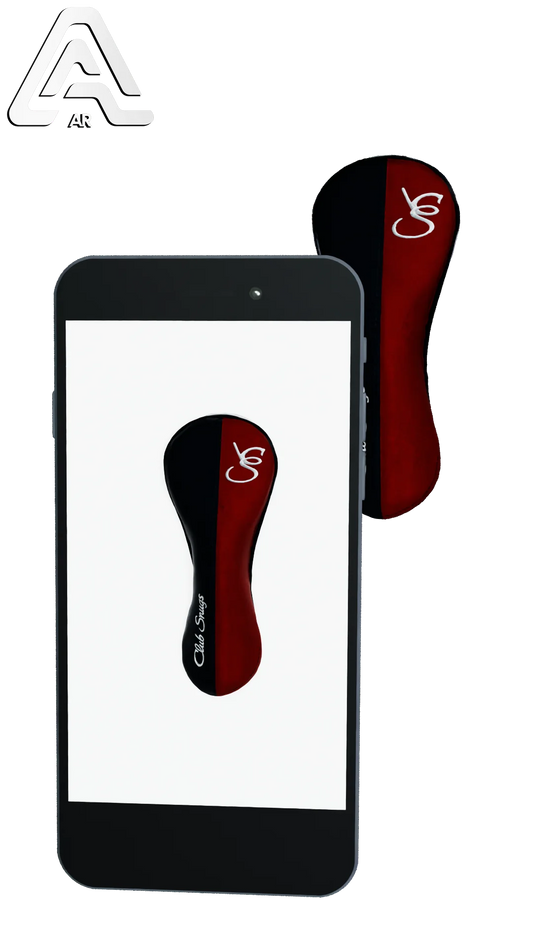 Left-Side view of a Exclusive Navy, Red, Navy, and White Classic Hybrid Headcover with split seam