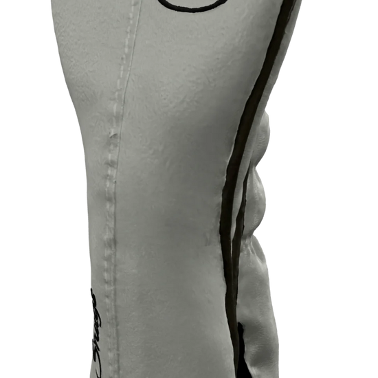 Right-Side view of a Exclusive Light Gray, Light Gray, Gray, and Black Classic Hybrid Headcover with split seam