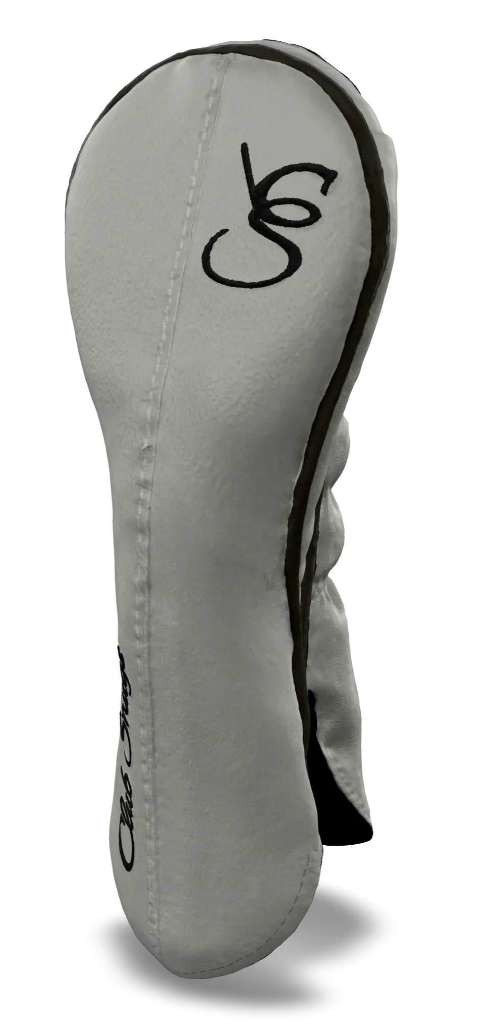 Right-Side view of a Exclusive Light Gray, Light Gray, Gray, and Black Classic Hybrid Headcover with split seam